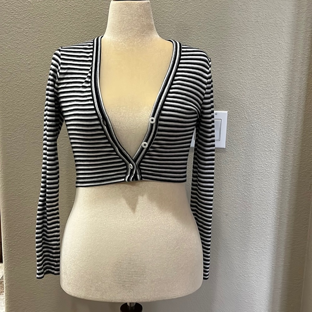 Cropped Button Down Sweater From Uo - image 1